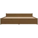  Okvir za krevet od masivnog drva smeđa boja meda 200 x 200 cm | shoptok.hr