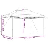 prigodni šator za zabave smeđi 440x292x315 cm | shoptok.hr