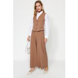 Trendyol Camel Vest-Pants Weave Upper-Upper Set Cijene