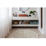 Lorena Canals Okrogla bombažna preproga Bubbly - Olive, natural | Shoptok.si