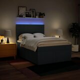 Krevet s oprugama i madracem plavi 160x200 cm od tkanine | shoptok.hr