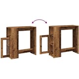vidaXL Barska miza s policami starinski les 101x40x103,5 cm inž. les | Shoptok.si