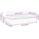 vidaXL Kotna postelja z vzmetnico Temno zelena 100 x 200 cm Žamet, (5000069948) | Shoptok.si