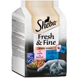 Sheba Multi pakiranje Fresh & Fine vrečke 6 x 50 g - Losos & tuna v omaki Cene