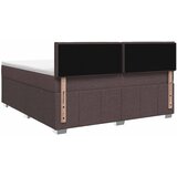  Boxspring krevet s madracem Tamno smeđa 160 x 200 cm Tkanina - Tamno smeđa 160 x 200 cm Dizajn s rombovima | shoptok.hr