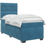  Boxspring krevet s madracem Plava 80 x 200 cm Baršun | shoptok.hr