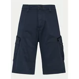 s.Oliver Kratke hlače iz tkanine 2141741 Mornarsko modra Regular Fit