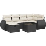  The Living Store Vrtna sedežna garnitura 7-delna z blazinami črn poli ratan - Vrtna Sedežna Garniture, (21451484) | Shoptok.si