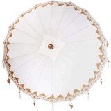 vidaXL balineški parasol krema 180-190 cm pamuk, solidno drvo | shoptok.hr