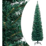 vidaXL usko umjetno božićno drvce sa stalkom zeleno 210 cm PVC | shoptok.hr