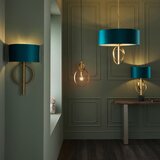  Endon 95218 - Zidna lampa 1xE27/10W/230V plava/mesing | Eponuda.com