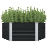  Povišena vrtna gredica antracit 129x129x45 cm pocinčani čelik | Eponuda.ba