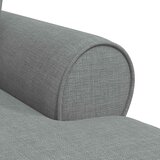  Ležaljka s suknjom s jastukom 3 pcs Svijetlo siva tkanina | Eponuda.com
