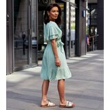 Gemre Green midi dress with belt Sagasa | shoptok.hr