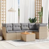 vidaXL 6-dijelni set vrtnih sofa s jastucima bež od poliratana | shoptok.hr