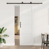 vidaXL Drsna vrata s kompletom opreme Bela 78x232 cm iz trdega bora, Notranja vrata 'ORKDAL'Bela 78x232x4 cm iz trdega bora Cene