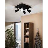 Eglo Tamara 1 reflektor/4, led, gu10, 4x3,3w, 4x240m, ip44, krom/crna | shoptok.hr