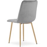 Lava stolica - svijetlo sivi baršun / noge u boji drveta x 2 | shoptok.hr
