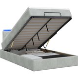 Krevet od pjene s madracem i LED-om Svjetlosiva 120 x 190 cm | shoptok.hr