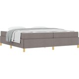  Krevet s opruga kutije Taupe i bijela 200 x 200 cm tkanina | shoptok.hr