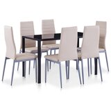 vidaXL sedmodijelni blagovaonski set boja cappuccina Cijene
