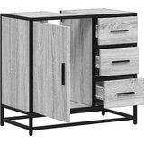 vidaXL Kupaonski ormarić za umivaonik sivi Sonoma 65x33x60 cm | shoptok.hr