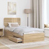  Okvir za krevet s uzglavljem Sonoma hrast 90 x 190 cm | shoptok.hr
