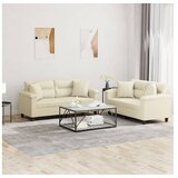 vidaXL 2-dijelni set sofa s jastucima krem od umjetne kože | shoptok.hr