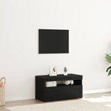 vidaXL TV ormarić Crna hrastovina Konstruirano drvo 75 x 35 x 40 cm | shoptok.hr