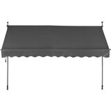 Multi Garden balkonska tenda 300 × 120 cm – podesive visine, vodootporna, s ručicom, siva | shoptok.hr