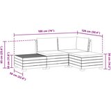 Set vanjskih sofa s jastukom 4 Komad Smeđa Čvrsto drvo akacije | shoptok.hr