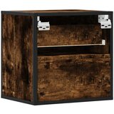vidaXL Stenska nočna omarica 2 kosa dimljen hrast 40x31x39,5 cm | Shoptok.si