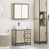  2-dijelni set kupaonskog namještaja boja hrasta sonome drveni | shoptok.hr