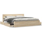  Krevetna konstrukcija s uzglavljem 2 pcs Sonoma 193 x 203 cm | shoptok.hr