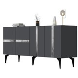 Hanah home vania - anthracite, silver anthracitesilver console | ePonuda.com