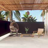 vidaXL Uvlačiva bočna tenda crna 140 x 600 cm Cijene