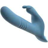 3-dijelni navlakujući zečji potisni vibrator s daljinskim upravljačem (plavi)