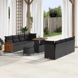  Sjedeća garnitura za vrt 11 kom. 11-Broj sjedala Crna 90 x 55 x 71 cm | Shoptok.si