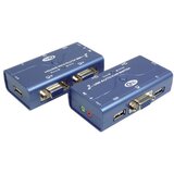  Kvm vga svič CKL-72UA 2 ports usb + 2 cables usb - bandwidth 250MHz, 1920x1440p, with audio & microhpone, svič mode: push button / hotkey / mouse swich | ePonuda.com