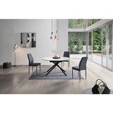 MID.YOU Jedilna Miza Tiana Raztegljiva, Bela, Steklo | Shoptok.si