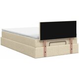  Krevet od pjene s madracem i LED-om Krem 120 x 190 cm Tkanina | shoptok.hr