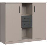 CARRYHOME VISOKA KOMODA, barve grafita, siva, sahara | Shoptok.si