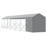  Vanjski kavez za pse s krovom srebrni 2x14x2,5m pocinčani čelik | shoptok.hr