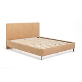 Bonami Selection Gorčično rumena oblazinjena zakonska postelja z letvenim dnom 180x200 cm Noira Slim – | Shoptok.si