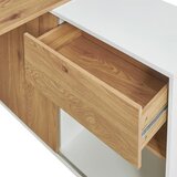 MID.YOU KOTNA PISALNA MIZA kovina, leseni material bela, barve hrasta | Shoptok.si