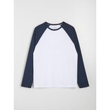 Sinsay Pamučna majica s dugim raglan rukavima | shoptok.hr