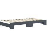  Izvlečna dnevna postelja s predali temno siva 100x200 cm žamet, (20936440) | Shoptok.si
