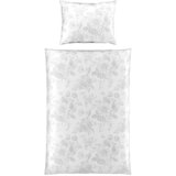 Esposa obojestranska posteljnina 140/200 cm saten siva, bela | Shoptok.si