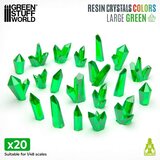 Green Stuff World Green Resin Crystals Large | Zeleni smolasti kristali veliki 15–20mm (20 kom) | Eponuda.com