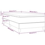  S oprugama i madracem tamnosmeđi 80x200 cm od tkanine | shoptok.hr